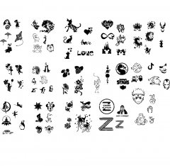 Набор многоразовых трафаретов 82 шт. 